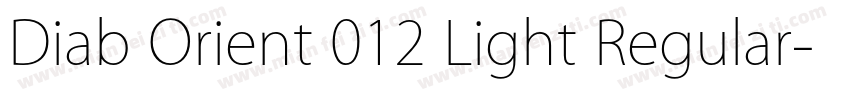 Diab Orient 012 Light Regular字体转换